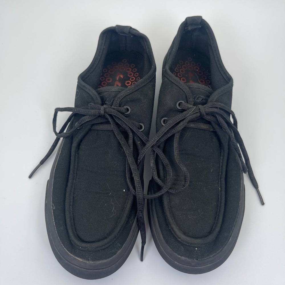 Lugz‎ Master Low Top Sneakers Men's Size 7 Black Canvas Moccasin Toe MSTERLC-001